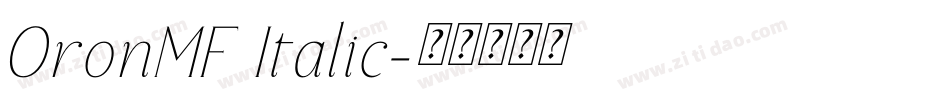 OronMF Italic字体转换